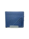 【中古】PRADA◆2つ折り財布/PVC/BLU/メンズ【服飾雑貨他】