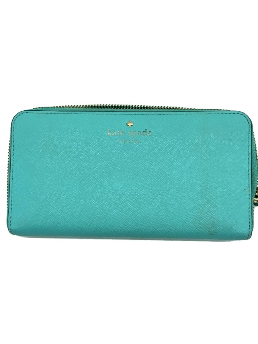 【中古】kate spade new york◆長財布/PVC/BLU/無地/レディース//【服飾雑貨他】