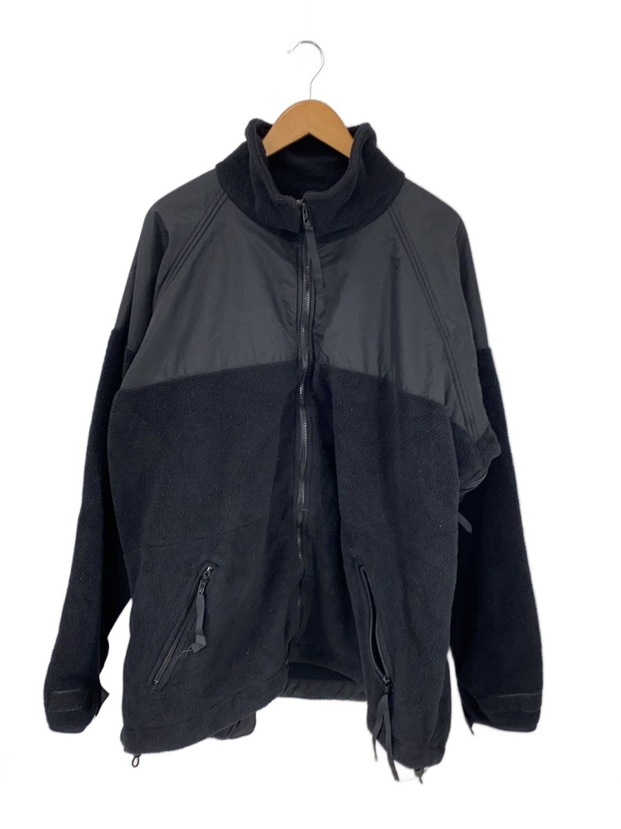 MILITARY◆ADVENTURE TECH/フリースジャケット/XL/ポリエステル/BLK/USA製