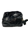 【中古】FURLA◆ショルダーバッグ/エナメル/BLK/無地【バッグ】