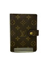 【中古】LOUIS VUITTON◆アジェンダPM_モノグラム_BRW/レザー/BRW/モノグラム/レディース【服飾雑貨他】