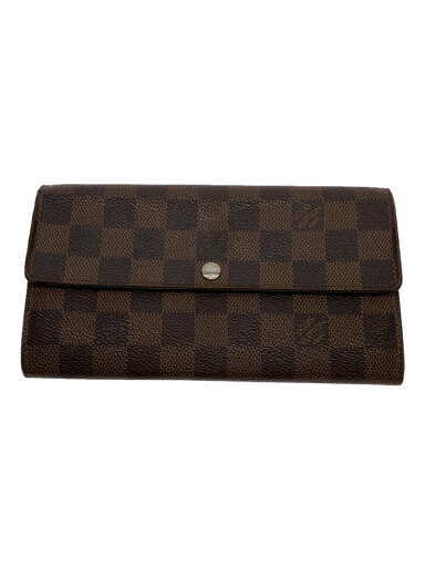 【中古】LOUIS VUITTON◆1)ポルト・フォイユ・サラ_ダミエ・エベヌ_BRW/PVC/BRW/レディース【服飾雑貨他】 【中古】LOUIS VUITTON◆1)ポルト・フォイユ・サラ_ダミエ・エベヌ_BRW/PVC/BRW/レディース【服飾雑貨他】