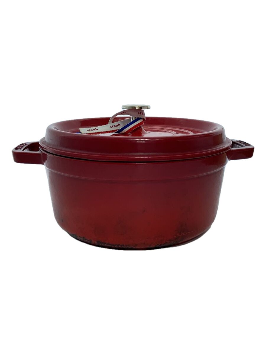 【中古】Staub◆鍋/サイズ:24cm/RED【キッチン用品】