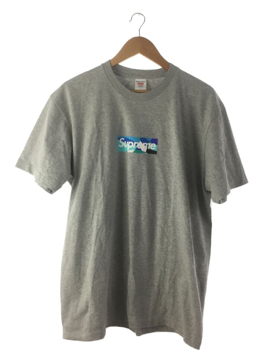 【中古】Supreme◆Emilio Pucci Box Logo tee/Tシャツ/L/コットン/GRY【メンズウェア】