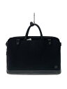 【中古】PORTER◆ELDER/BRIEFCASE/--/BLK/無地/010-04427/※ショルダー欠品/角スレ有【バッグ】