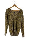 【中古】Needles◆21AW/Mohair Cardigan-GEOMETRICカーディガン(厚手)/L/モヘア/BEG/J0255【メンズウェア】