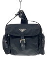 【中古】PRADA◆メッセンジャーバッグ/ショルダーバッグ/ナイロン/BLK【バッグ】(4)