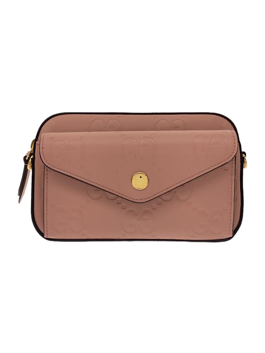 GUCCI - 【中古】GUCCI◆ショルダーバッグ/レザー/PNK/総柄/781554【バッグ】