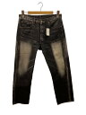 【中古】Levi’s◆ボトム/32/コットン/BLK/先染め/00s/ボタン裏553/フェード加工【メンズウェア】