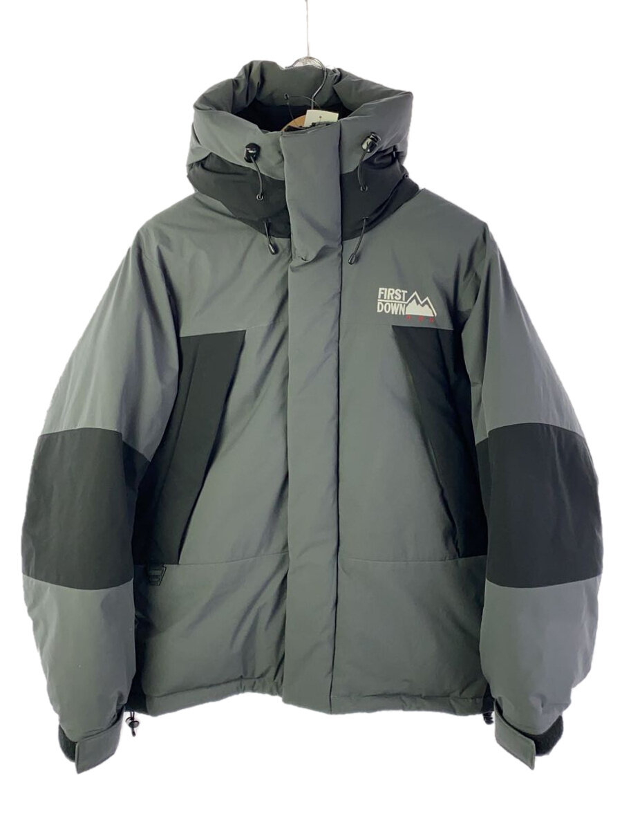 【中古】FIRST DOWN◆21AW/パネルダウンジャケット/S/ポリエステル/カーキ/ダブルジップ/213-1521【メンズウェア】