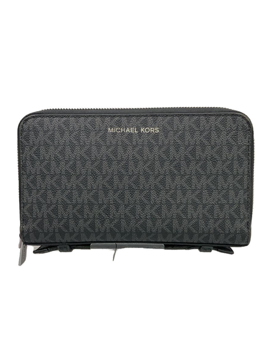 【中古】MICHAEL KORS◆長財布/--/BLK/総柄/メンズ/36U9MGFN8B 001【服飾雑貨他】