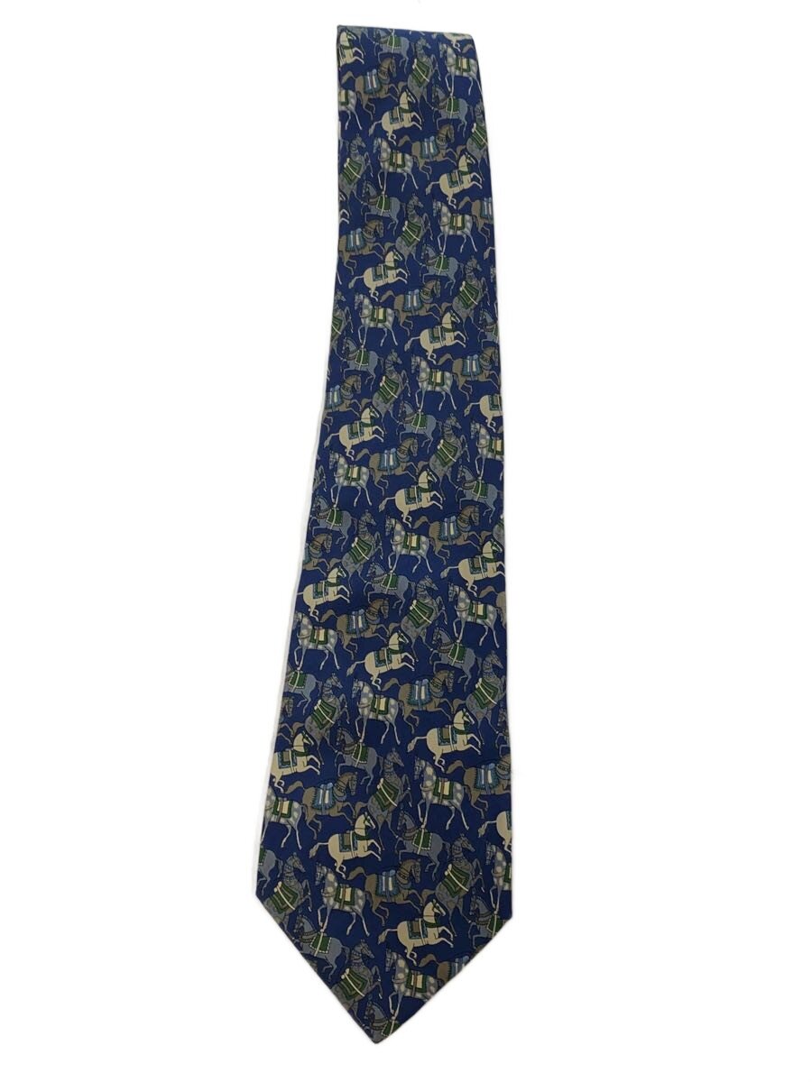 【中古】Salvatore Ferragamo◆ネクタイ/--/IDG/総柄/メンズ【服飾雑貨他】