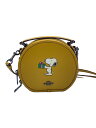 【中古】COACH◆コーチ/ショルダーバッグ/レザー/イエロー【バッグ】