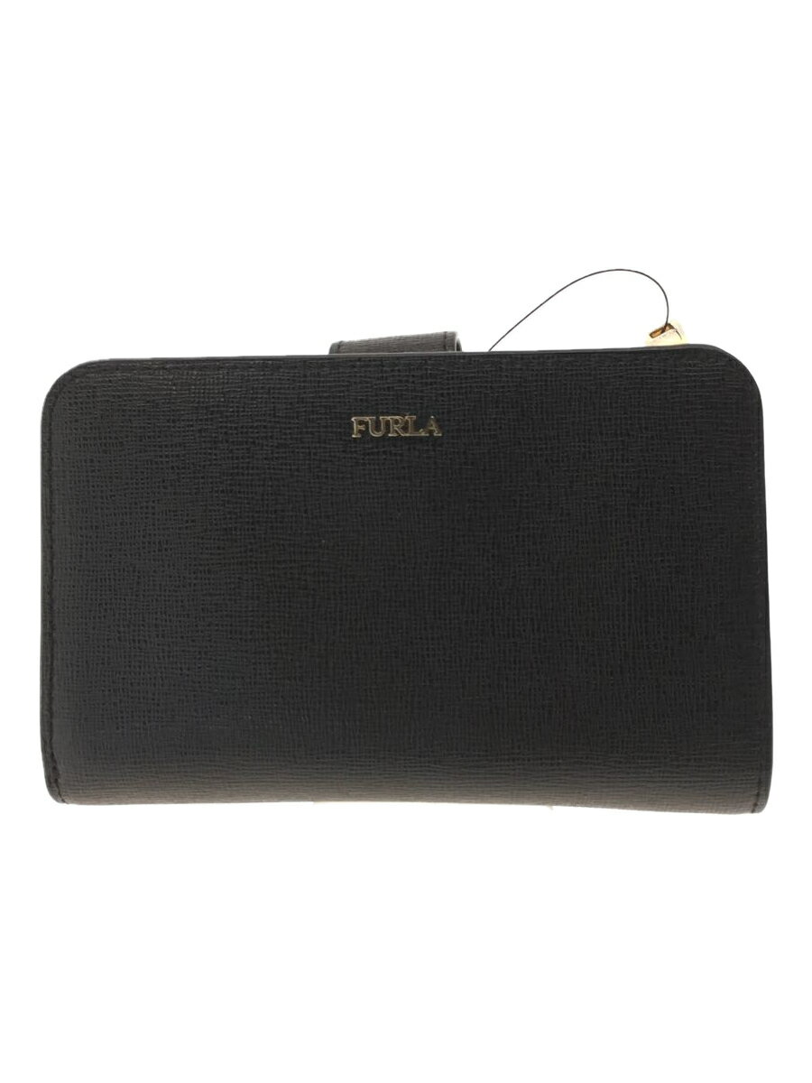 【中古】FURLA◆2つ折り財布/レザー/B