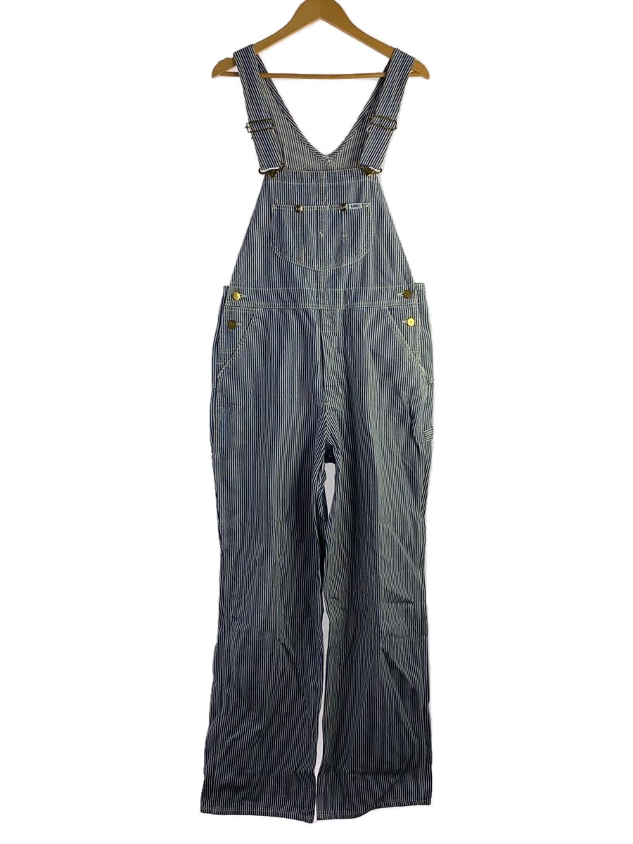 【中古】Lee◆オーバーオール/32/コットン/BLU/ストライプ/0252-04【メンズウェア】