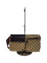 【中古】GUCCI◆ウエストバッグ_GGキャンバス/28566/キャンバス/BRW/総柄【バッグ】