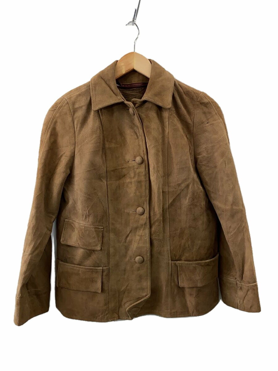 【中古】ジャケット/--/スウェード/キャメル/60s/ABBOTジッパ【メンズウェア】