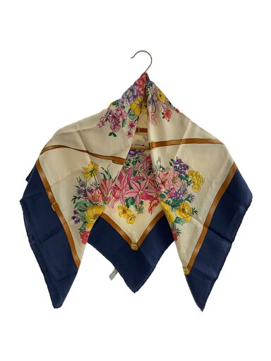 【中古】GUCCI◆スカーフ/シルク/NVY/花柄/レディース【服飾雑貨他】 【中古】GUCCI◆スカーフ/シルク/NVY/花柄/レディース【服飾雑貨他】