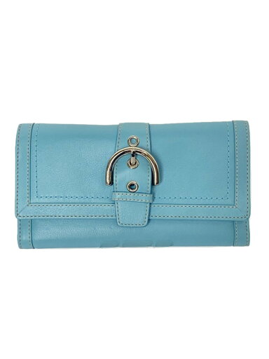 【中古】COACH◆長財布/--/BLU/無地/レディース/FS8630/三つ折り/小切手帳付き【服飾雑貨他】 【中古】COACH◆長財布/--/BLU/無地/レディース/FS8630/三つ折り/小切手帳付き【服飾雑貨他】
