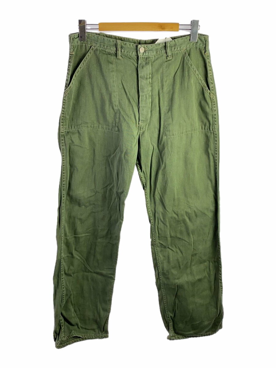 【中古】US.ARMY◆ボトム/--/コットン/KHK/無地【メンズウェア】