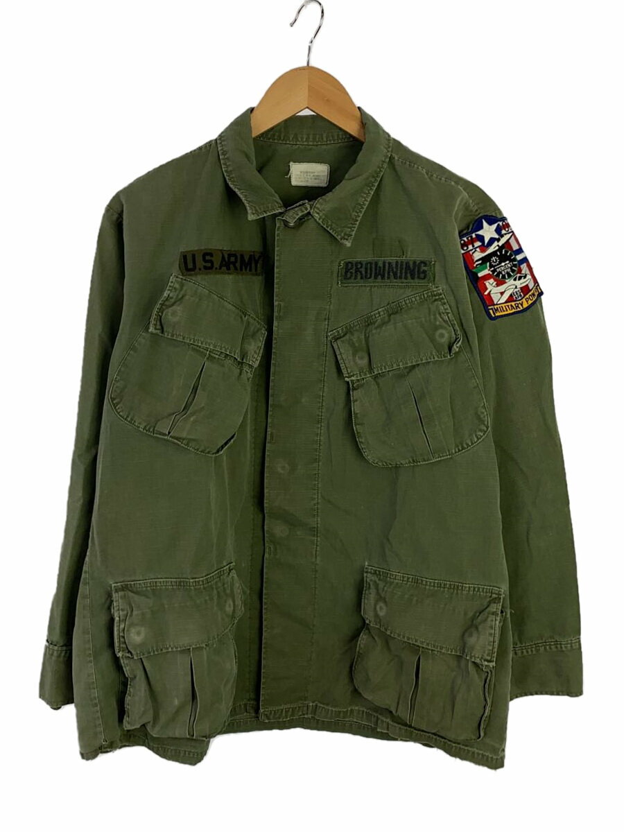 【中古】US.ARMY◆ジャングルファティーグ/4th/M-S/ジャケット/M/コットン/カーキ【メンズウェア】