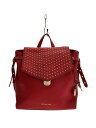 【中古】MICHAEL KORS◆スタッズ/リュック/バックパック/レザー/RED/AV-1708【バッグ】