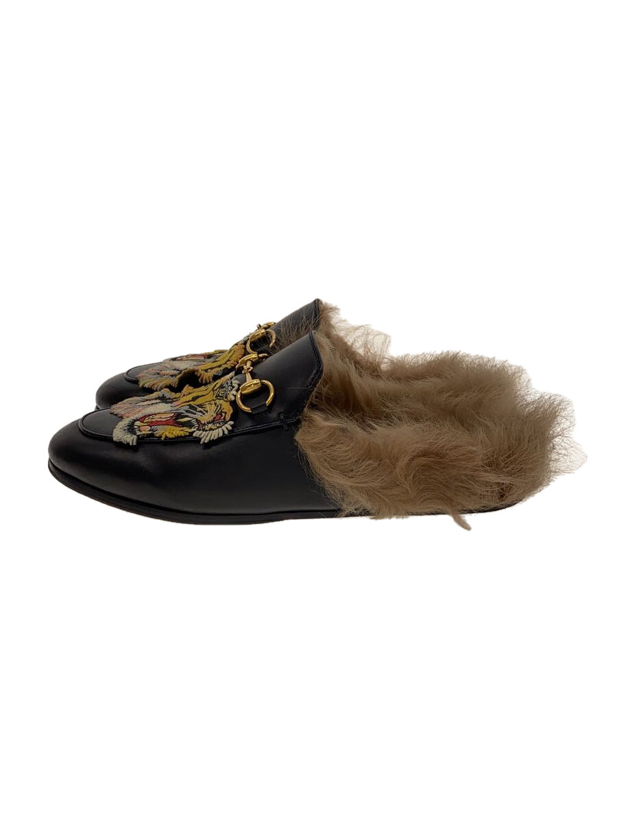 【中古】GUCCI◆ローファー/36/BLK/レザー/プリンスタウン//【シューズ】