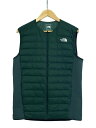 【中古】THE NORTH FACE◆RED RUN VEST_レッドランベスト/L/ナイロン/GRN/無地【メンズウェア】