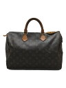 【中古】LOUIS VUITTON◆1)スピーディ35_モノグラム・キャンバス_BRW/PVC/BRW【バッグ】