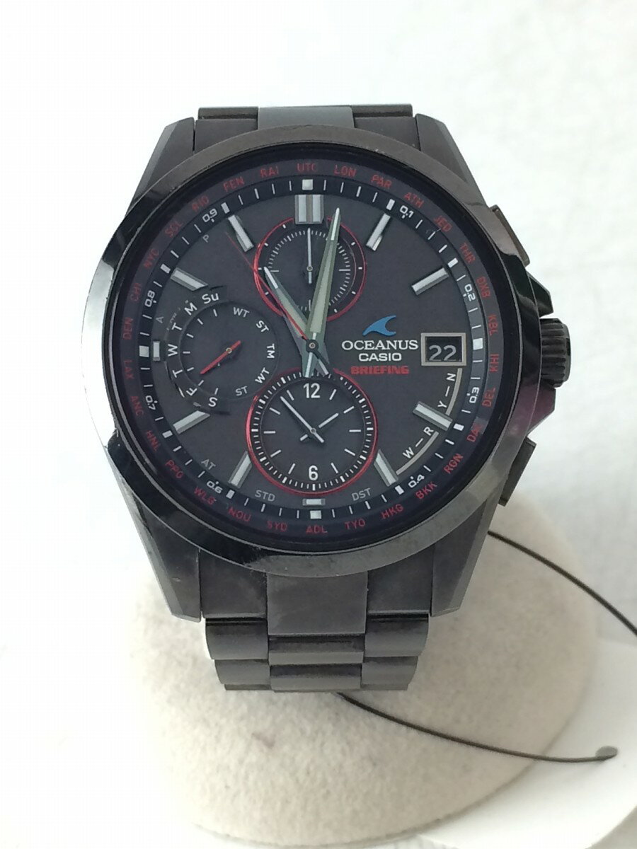 【中古】CASIO◆ソーラー腕時計・OCEA