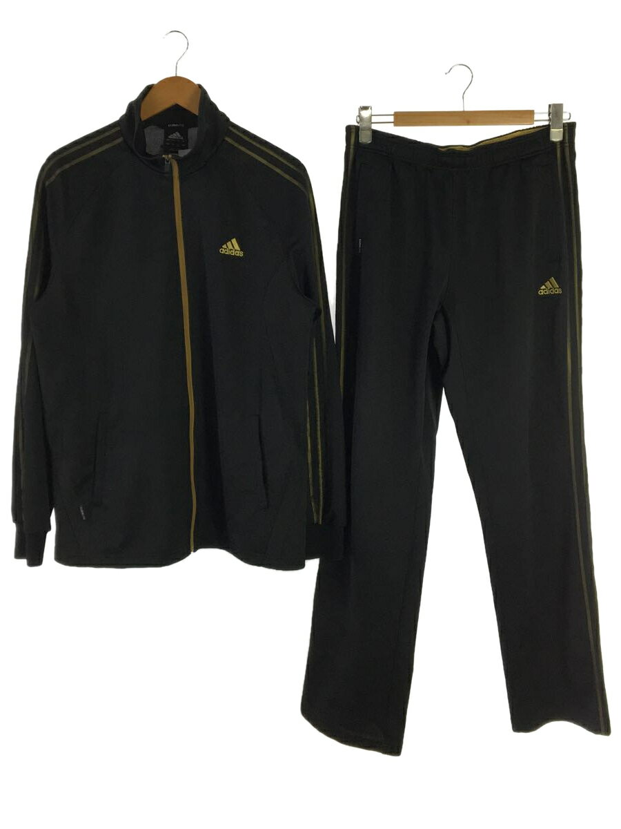 【中古】adidas◆スポーツウェアー/XO/BLK ジャージセットアップ【スポーツ】