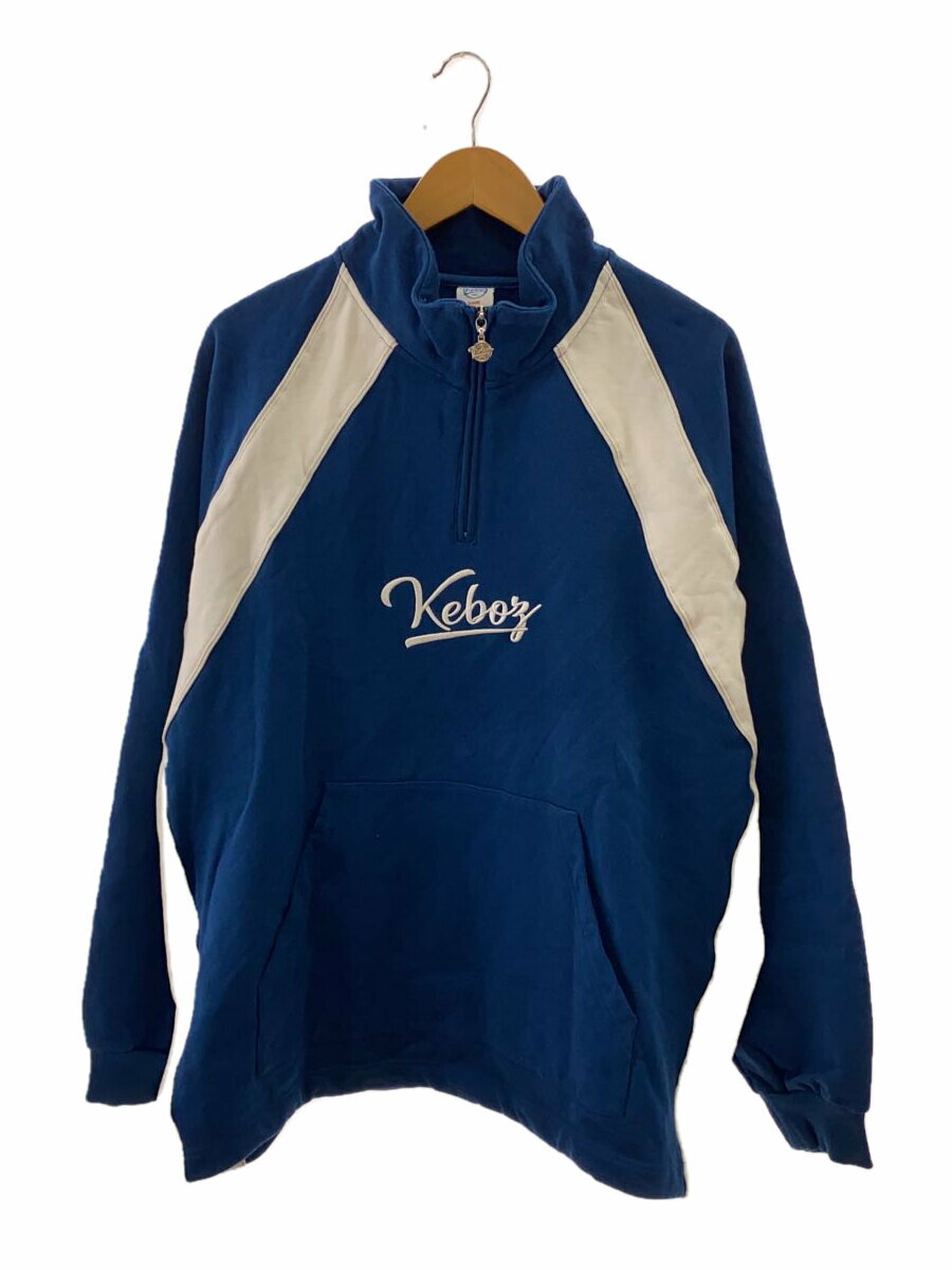 【中古】Keboz◆ブルゾン/XL/コットン/BLU【メンズウェア】