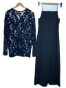 【中古】AMERI◆UND VELOUR LACE LAYEREDDRE/セットアップ/M/ポリエステル/BLK/02320520720【レディースウェア】