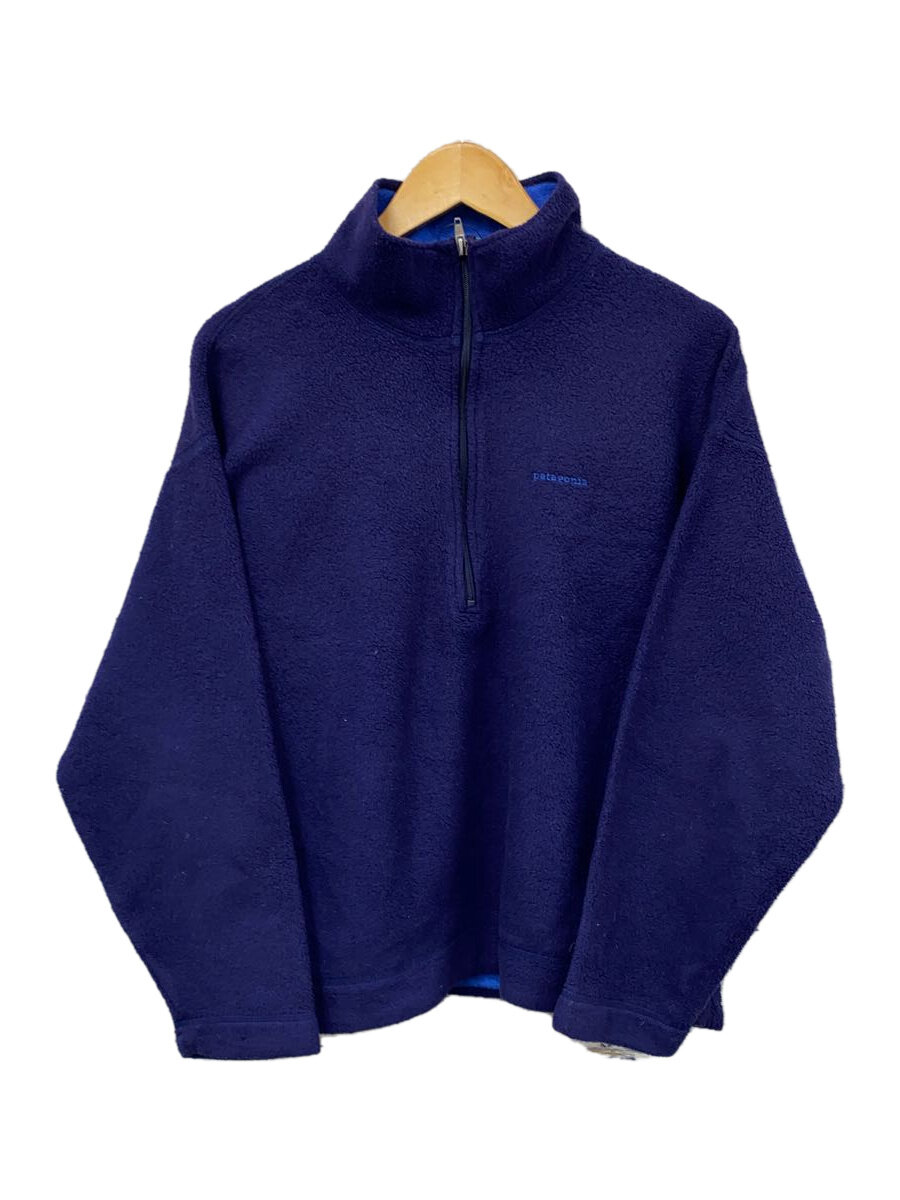 【中古】patagonia◆ハーフジップ/プルオーバー/フリースジャケット/M/ポリエステル/ネイビー/25220/USA製//【メンズウェア】