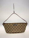 【中古】GUCCI◆アクセサリーポーチ_GGキャンバス/キャンバス/BRW【バッグ】