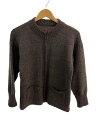 【中古】Le Tricoteur◆カーディガン(厚手)/38/ウール/BRW/無地/ジップアップカーディガン//【メンズウェア】