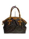 【中古】LOUIS VUITTON◆ティヴォリGM_モノグラム・キャンバス_BRW/PVC/BRW【バッグ】