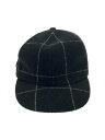 【中古】CA4LA◆キャップ/FREE/ウール/BLK/チェック/メンズ//【服飾雑貨他】