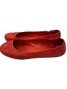 【中古】Salvatore Ferragamo◆フラットパンプス/25.5cm/RED/36644【シューズ】