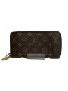 【中古】LOUIS VUITTON◆1)ジッピー・ウォレット_モノグラム・キャンバス_BRW/PVC/BRW/メンズ//【服飾雑貨他】