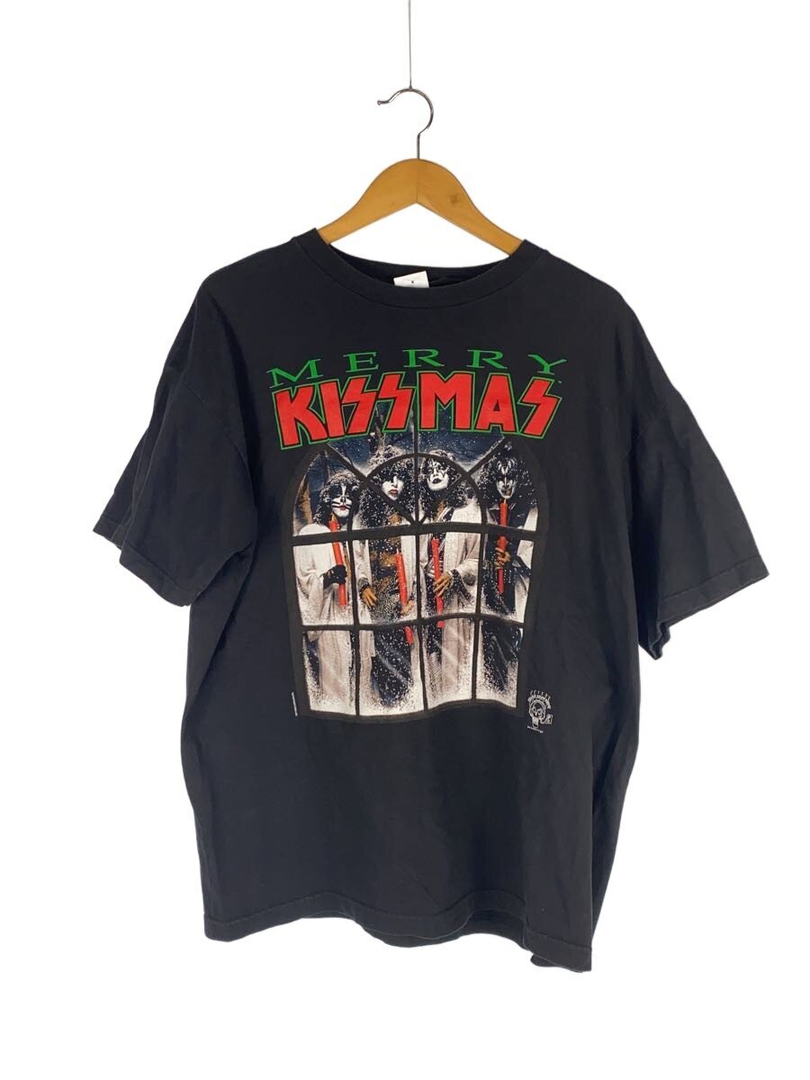 90s/KISS/MERRY KISSMAS/バンT/Tシャツ/--/--/BLK/プリント