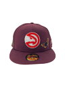 【中古】NEW ERA◆FELT/キャップ/7 1/2/ポリエステル/BRD/メンズ【服飾雑貨他】