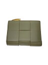 【中古】BOTTEGA VENETA◆カセット/2つ折り財布/レザー/GRN/メンズ//【服飾雑貨他】