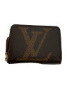 【中古】LOUIS VUITTON◆ジッピー・コインパース_モノグラム・ジャイアント_BRW/レザー/BRW/総柄/レディース【服飾雑貨他】