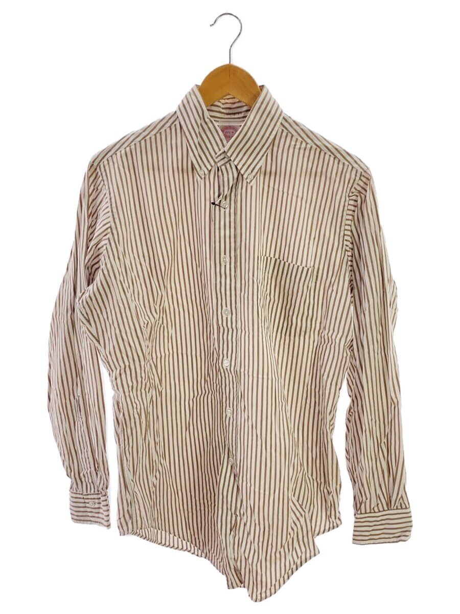 【中古】BROOKS BROTHERS◆80s/makers/長袖シャツ/15.5/コットン/BRW/ストライプ//【メンズウェア】