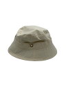 【中古】KIJIMA TAKAYUKI◆バケットハット/--/コットン/CRM/無地/メンズ【服飾雑貨他】
