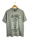 【中古】STUSSY◆Tシャツ/L/コットン/GRY【メンズウェア】(4)