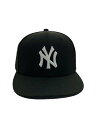 【中古】NEW ERA◆キャップ/7 3/4/ポリエステル/BLK/メンズ【服飾雑貨他】
