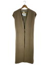 【中古】ESTNATION◆21AW/シャギージャージージレ/ロング/ベスト/38/ウール/BRW/12-109-06-090347【レディースウェア】