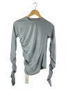 【中古】IRENE◆Shirring Long Tee/使用感有/長袖カットソー/36/ポリエステル/GRY/21A82005//【レディースウェア】